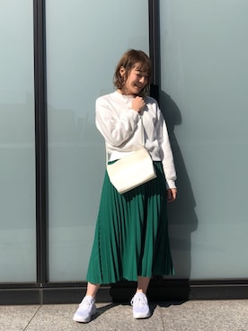 「AMERICAN HOLIC」｜「アイテム（スウェット）」を使った、guchicoさん（レディース・160cm）の冬コーディネート