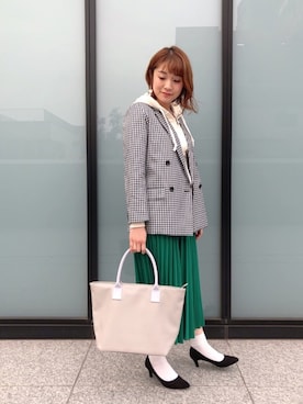 「AMERICAN HOLIC」｜「アイテム（トップス）」を使った、guchicoさん（レディース・160cm）の春コーディネート