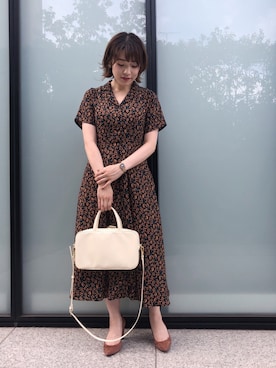 「RAY CASSIN（レイカズン）のアイテム（ワンピース/ドレス）」を使った、guchicoさん（レディース・160cm）の秋コーディネート