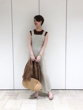 MARIKO KAMEDAさん（レディース・172cm）の夏コーディネート