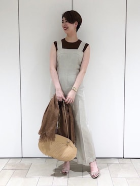 MARIKO KAMEDAさん（レディース・172cm）の夏コーディネート