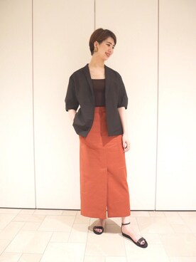 MARIKO KAMEDAさん（レディース・172cm）の夏コーディネート