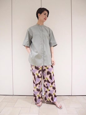 MARIKO KAMEDAさん(レディース・172cm)の夏コーディネート
