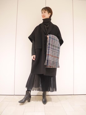 「ASTRAET（アストラット）のアイテム（ジャケット/アウター）」を使った、MARIKO KAMEDAさん（レディース・172cm）の秋コーディネート
