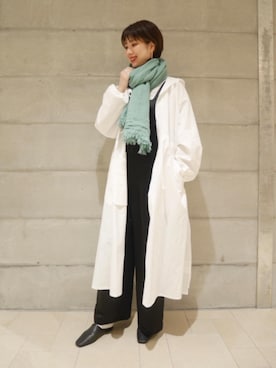 「UNITED ARROWS（ユナイテッドアローズ）のアイテム（オールインワン・サロペット）」を使った、MARIKO KAMEDAさん（レディース・172cm）の春コーディネート