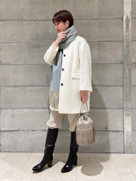 MARIKO KAMEDAさん（レディース・172cm）の秋コーディネート
