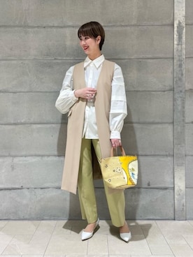 「UNITED ARROWS（ユナイテッドアローズ）のアイテム（その他アウター）」を使った、MARIKO KAMEDAさん（レディース・172cm）の冬コーディネート