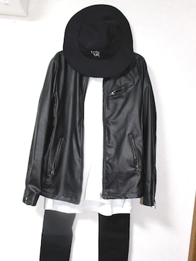 「jiggys shop（ジギーズショップ）のアイテム」を使った、食欲が止まらないデブさん（メンズ・176cm・20代）の秋コーディネート