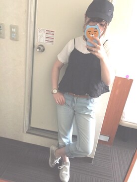 「aveil（アベイル）のアイテム（パンツ）」を使った、R I N Aさん（レディース・152cm）の春コーディネート