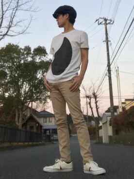 「NANO universe（ナノユニバース）のアイテム（キャスケット）」を使った、JUNKAPPLEさん（メンズ・169cm）の冬コーディネート