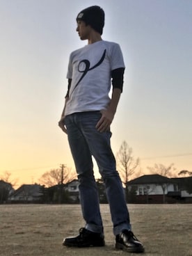 「goa（ゴア）のアイテム（帽子）」を使った、JUNKAPPLEさん（メンズ・169cm）の春コーディネート