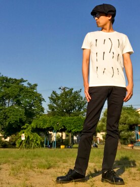 「NANO universe（ナノユニバース）のアイテム（キャスケット）」を使った、JUNKAPPLEさん（メンズ・169cm）の春コーディネート