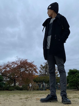 「goa（ゴア）のアイテム（帽子）」を使った、JUNKAPPLEさん（メンズ・169cm）の秋コーディネート