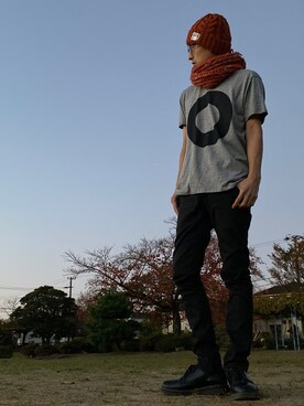 「ZIP FIVE（ジップファイブ）のアイテム（帽子）」を使った、JUNKAPPLEさん（メンズ・169cm）の秋コーディネート