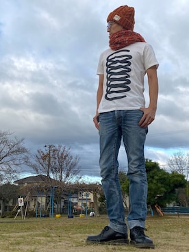 「ZIP FIVE（ジップファイブ）のアイテム（帽子）」を使った、JUNKAPPLEさん（メンズ・169cm）の秋コーディネート