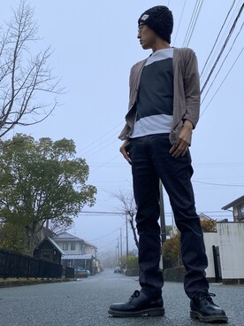 「goa（ゴア）のアイテム（帽子）」を使った、JUNKAPPLEさん（メンズ・169cm）の春コーディネート