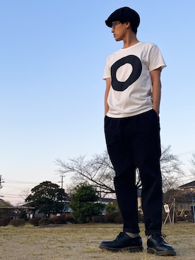 「NANO universe（ナノユニバース）のアイテム（キャスケット）」を使った、JUNKAPPLEさん（メンズ・169cm）の春コーディネート