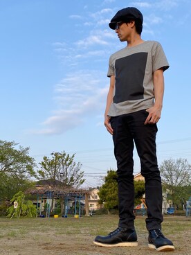 「NANO universe（ナノユニバース）のアイテム（キャスケット）」を使った、JUNKAPPLEさん（メンズ・169cm）の春コーディネート