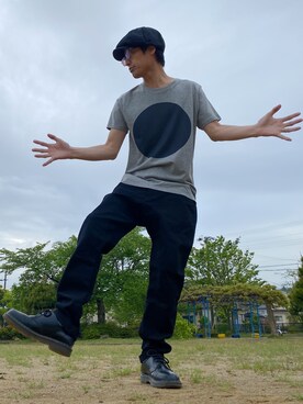 「NANO universe（ナノユニバース）のアイテム（キャスケット）」を使った、JUNKAPPLEさん（メンズ・169cm）の春コーディネート