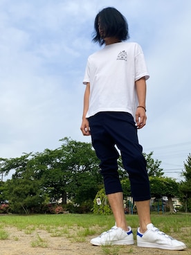 「roshell（ロシェル）のアイテム（パンツ）」を使った、JUNKAPPLEさん（メンズ・169cm）の夏コーディネート