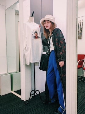 「Martin Margiela」｜「アイテム（帽子）」を使った、seckeyさん（レディース・160cm）の春コーディネート