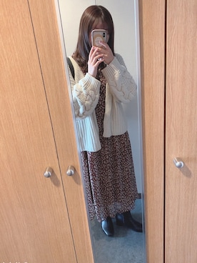 「GOGOSING（ゴゴシング）のアイテム（その他アウター）」を使った、Maaaiさん（レディース・154cm）の秋コーディネート