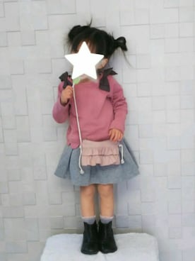 「スカラップ」｜ななdream☆さん（キッズ・90cm）の春コーディネート