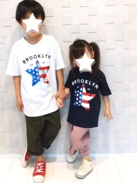 「スパンコール」｜「アイテム（その他）」を使った、ななdream☆さん（キッズ・90cm）の夏コーディネート