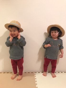 「BIT'Z（ビッツ）のアイテム」を使った、mico.kglowさん（キッズ・80cm）の春コーディネート