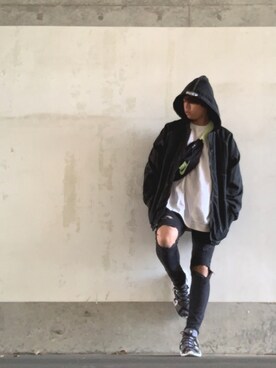 「unrelaxing（アンリラクシング）のアイテム（スウェット）」を使った、ｈａｔさん（メンズ・184cm）の秋コーディネート
