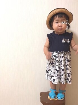 「1歳5ヶ月」｜「アイテム（ワンピース/ドレス）」を使った、♡MiKo♡さん（キッズ・80cm）の夏コーディネート