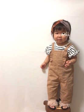 「1歳半」｜「アイテム（オールインワン・サロペット）」を使った、♡MiKo♡さん（キッズ・80cm）の夏コーディネート