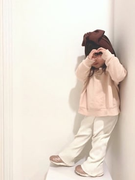 「アイテム（スウェット）」を使った、♡MiKo♡さん（キッズ・90cm）の春コーディネート
