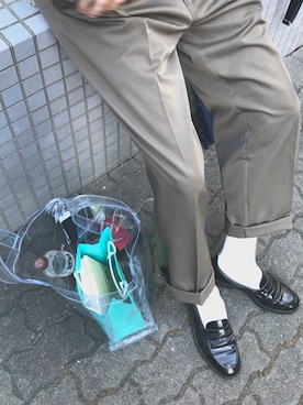 「DOCKERS（ドッカーズ）のアイテム（スラックス）」を使った、yuuuuuさん（メンズ・180cm）の春コーディネート