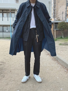 「MM6 Maison Margiela（ｴﾑｴﾑｼｯｸｽ ﾒｿﾞﾝ ﾏﾙｼﾞｪﾗ）のアイテム（スニーカー）」を使った、yuuuuuさん（メンズ・180cm）の春コーディネート