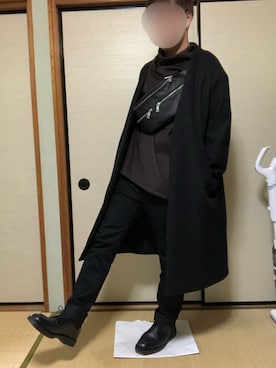 「EMMA CLOTHES（エマクローズ）のアイテム（その他アウター）」を使った、わさを。さん（メンズ・166cm）の冬コーディネート