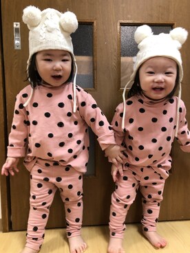 「1歳5ヶ月」｜「アイテム（その他）」を使った、さかな★さん（キッズ・90cm）の冬コーディネート
