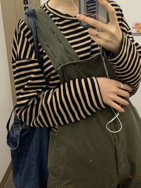 「UNUSED（アンユーズド）のアイテム（つなぎ/オールインワン）」を使った、moonさん（レディース・173cm）の秋コーディネート