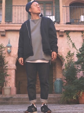「アイテム（ブルゾン）」を使った、HASSYさん（メンズ・163cm・30代）の秋コーディネート
