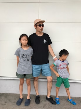 「HUNTISM（ハンティズム）のアイテム」を使った、GOSSHIさん（メンズ・180cm）の夏コーディネート
