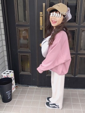 「SEVENDAYS=SUNDAY（セブンデイズサンデイ）のアイテム（スウェット）」を使った、しー♡なー♡はー♡さん（キッズ・110cm）の秋コーディネート