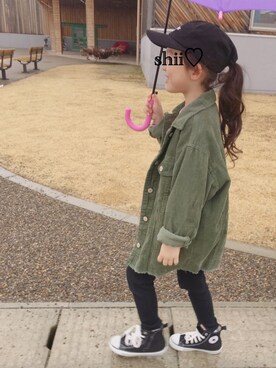 「SEVENDAYS=SUNDAY（セブンデイズサンデイ）のアイテム（スウェット）」を使った、しー♡なー♡はー♡さん（キッズ・110cm）の春コーディネート