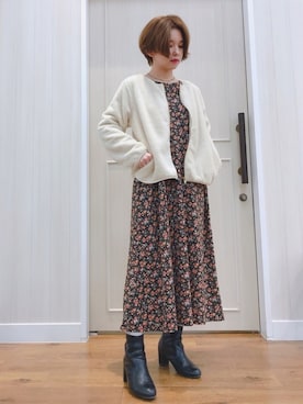 「セットアイテム」｜「アイテム（ブルゾン）」を使った、ぴのこさん（レディース・152cm）の冬コーディネート