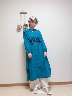 M 3l ベルテッドスリットワンピースを使った人気ファッションコーディネート Wear