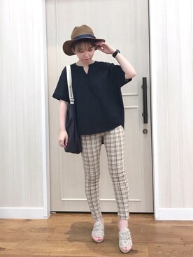 「骨格診断」｜「アイテム（その他）」を使った、ぴのこさん（レディース・152cm）の夏コーディネート
