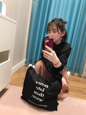 「USAコットン」｜「アイテム（その他）」を使った、ぴのこさん（レディース・152cm）の秋コーディネート