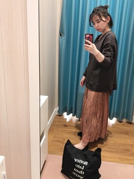 「USAコットン」｜「アイテム（その他）」を使った、ぴのこさん（レディース・152cm）の秋コーディネート