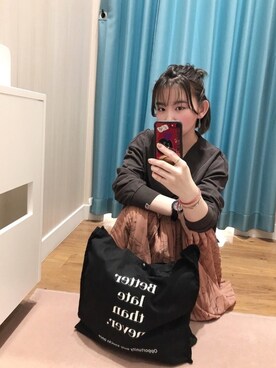 「USAコットン」｜「アイテム（その他）」を使った、ぴのこさん（レディース・152cm）の秋コーディネート