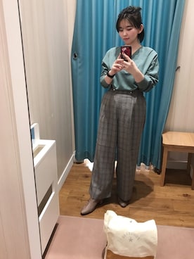 「USAコットン」｜「アイテム（その他）」を使った、ぴのこさん（レディース・152cm）の秋コーディネート
