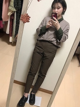 「USAコットン」｜「アイテム（その他）」を使った、ぴのこさん（レディース・152cm）の秋コーディネート